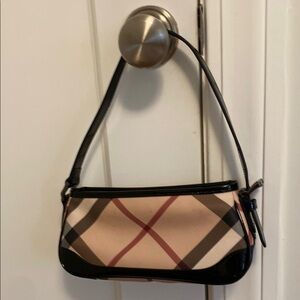 Burberry Women's Tan and Black Plaid Bag
